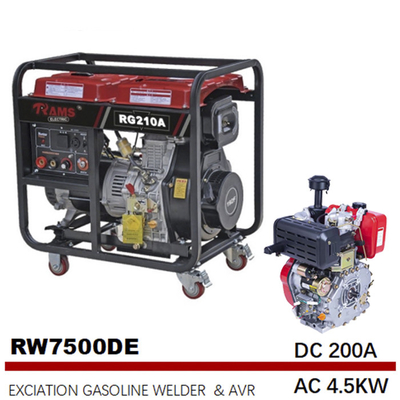 Φορητή μηχανή diesel 188F - οδηγημένος έξυπνος AVR ελεγκτής 200A οξυγονοκολλητών