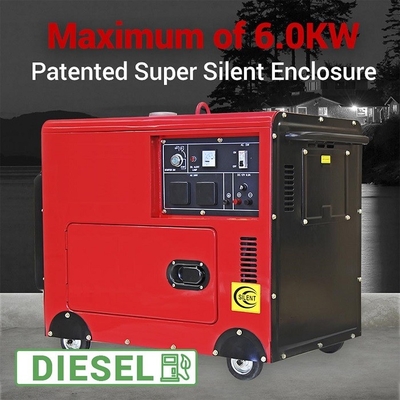 15HP 6.5kw diesel σιωπηλός δύναμης τρόπος μηχανών γεννητριών 69db χαμηλού θορύβου