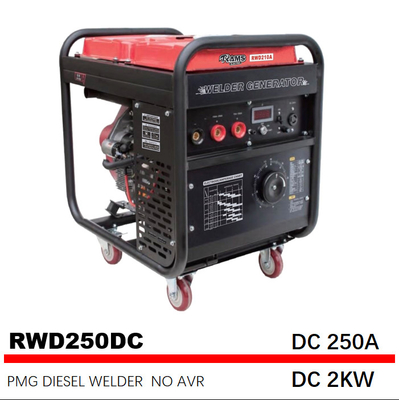 Συνεχές ρεύμα 2kw 250 Amp diesel οξυγονοκολλητών 195FE μόνιμος μαγνήτης έναρξης μηχανών ηλεκτρικός